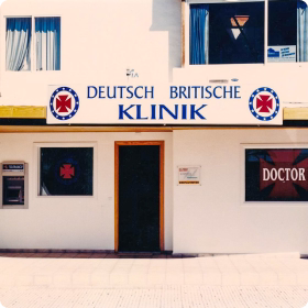 Old photograph of the Euroklinik hospital